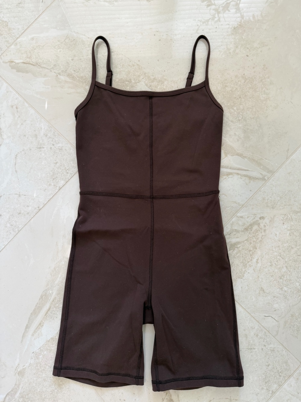 Aritzia Wilfred Free Chocolate Brown Sleeveless Romper
